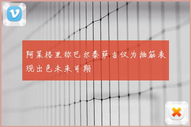 阿莱格里称巴尔泰萨吉仅为抽筋表现出色未来可期
