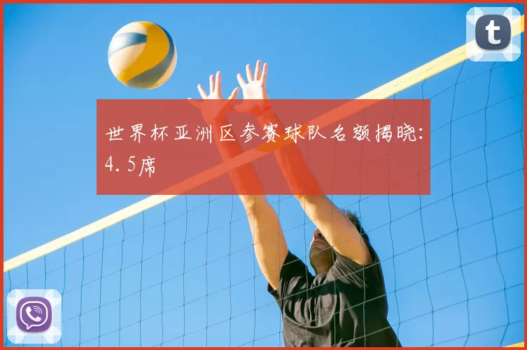 世界杯亚洲区参赛球队名额揭晓：4.5席